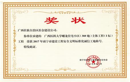 南寧分公司四個項目獲表彰！