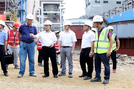 覃振華率隊到魚峰水泥技改項目開展2021年第三季度安全生產(chǎn)質(zhì)量綜合大檢查